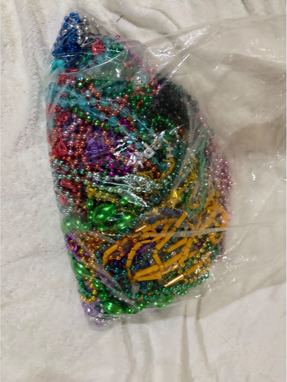 Lot of throw party beads ~ 3 lbs various colors /shapes - Picture 2 of 2